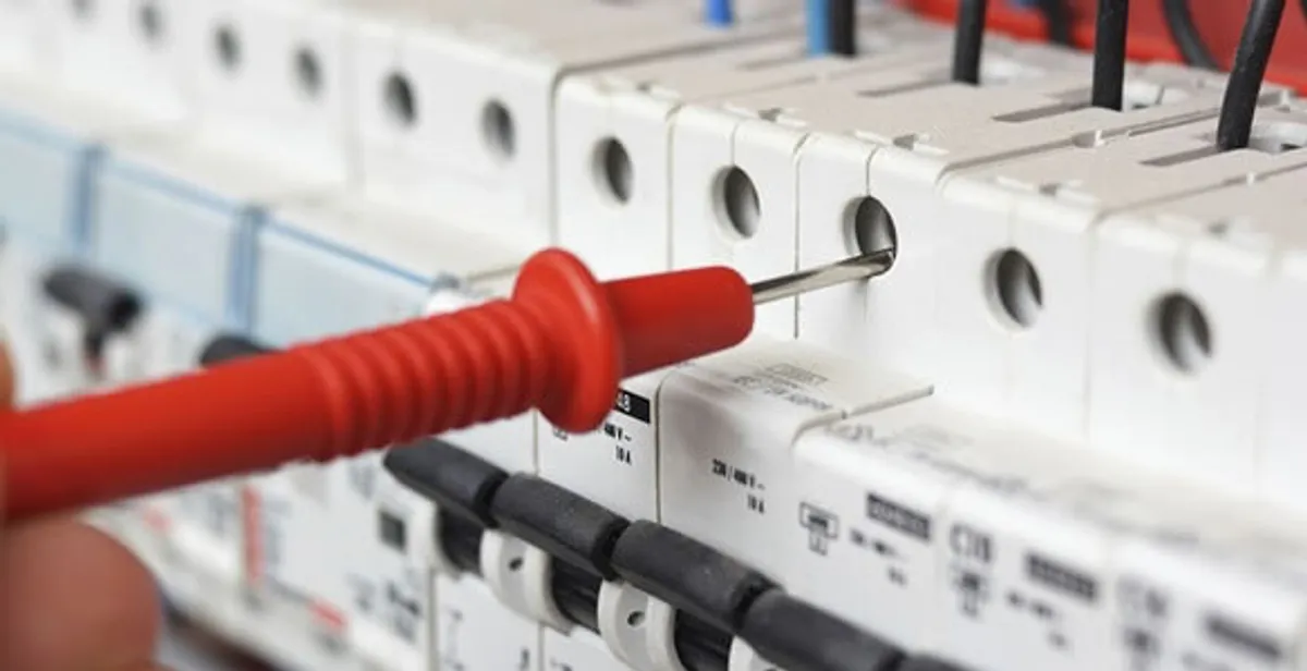 Electrical contractor testing circuit breakers during electrical repair in Wadmalaw Island, SC