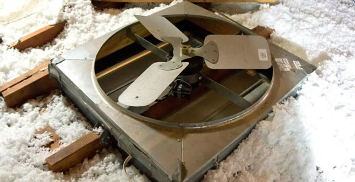 whole house fan installation services with attic-mounted ventilation unit in Charleston, SC